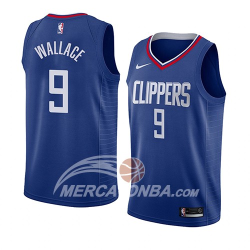 Maglia NBA Los Angeles Clippers Tyrone Wallace Icon 2018 Blu